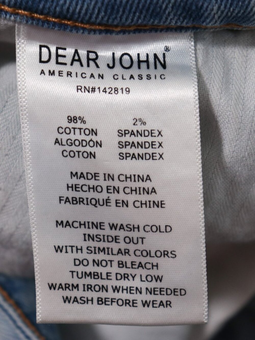 Dear John High Waisted Distressed Jean Women 31 - 12 Light Wash Comfort Stretch - Picture 3 of 16